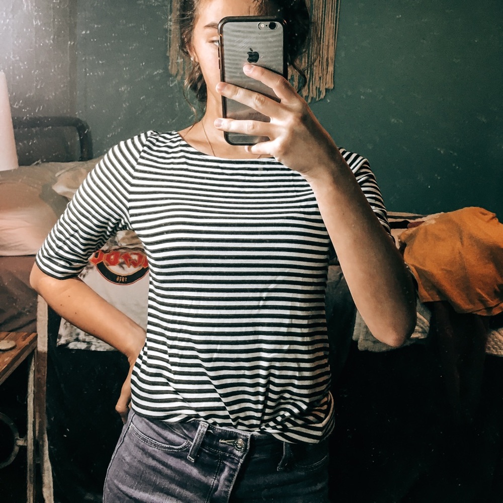 Old Navy Striped Low Back Top